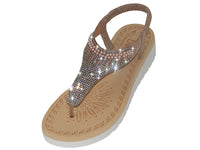 W9809L - Women's "Easy USA" Rhinestone Upper Sandals