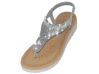 W9809L - Women's "Easy USA" Rhinestone Upper Sandals