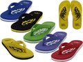 W9935L-A - Wholesale Women's "Easy USA" Embossed Thong Sandals Assorted - Black Yellow Blue Green Red & Purple (W9935L-A) W9935L-A-5TO10