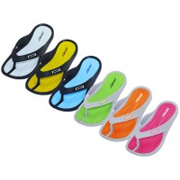G2260-A - Wholesale Youth's "Easy USA" Super Soft Rubber Sandals (Asst. Green. Fuchsia. Orange. Yellow. White & Blue )