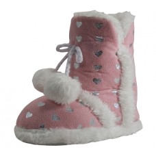 G5550 - Wholesale Girls Pom Pum Bedroom Boots (*Pink Only) *Close Out $75.00 Case $2.50/Pr.  *Last 2 Case