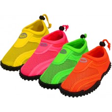 S1155-I-A - Wholesale Toddler "Wave" Nylon Upper With TPR. Outsole Water Shoes (*Asst. Neon Fuchsia, Orange, Green & Yellow)