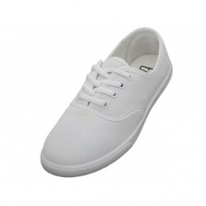 S324G-W - Wholesale Youth's "Easy USA" Comfortable Casual Canvas Lace Up Shoes (*White Color) 