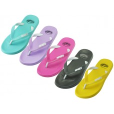 S8019-Y Wholesale Youth's "Wave" Super Soft Rubber Thongs (*Asst. Black, Lilac, Lt. Blue, Yellow & Hot Pink)