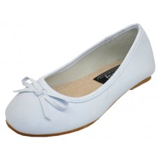 S8300-I-W - Wholesale Children's "Easy USA" Comfortable Ballet Flat Shoes (*White Color) *Last Cases