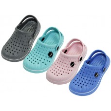 S8810-I-A - Wholesale Toddler's EVA Soft Clogs (Asst. Black. Royal. Light Pink & Turquoise)