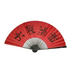 G415-R Wholesale 30" Bamboo Paper Display Big Fan with Chinese Characters (Red Color)