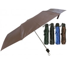 M833-A - Wholesale Women's Super Mini Tri-Fold Umbrellas (*Asst. Black. Brown. Royal & Dark Green) 