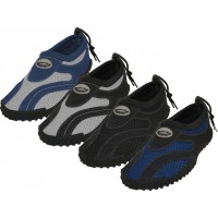 M1185 - Wholesale Men's "Wave" Nylon Upper Out Door Sport Water Shoes ( *Asst. All Black, Navy/Gray, Black/Lt. Gray And Black/Royal Blue ) *Available In Single Size