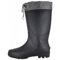 RM-99 - Wholesale Men's "Easy USA" 13½ Inches Super Soft Rubber Rain Boots with Nylon Tie Upper (*Black Color)