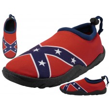 S1179M - Wholesale Men's "Wave" Nylon Upper With TPR. Outsole Southern Flag Water Shoes ( *Asst. Size )