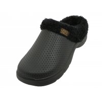 S2380M-BB - Wholesale Men's "Easy USA" Cotton Terry Lining Insole Soft Clogs *J (*Assorted Black. Navy. Brown. & Gray) *Last Case
