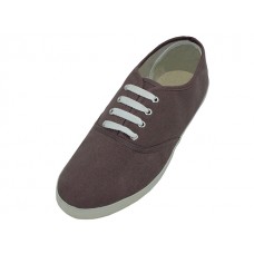 S324M-Smoke - Wholesale Men's "Easy USA" Comfortable Casual Canvas Lace Up Shoes (*Wood Smoke Color) 