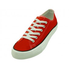 S327M-Red - Wholesale Men's Basketball Canvas Lace-Up (*Red Color）