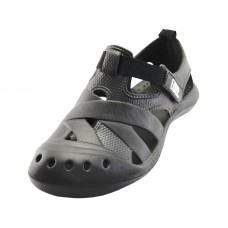 S2903L-BB - Wholesale Lady Walking Light Weight Foam Velcro Sandals (*Black Color)