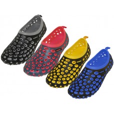 S6680-M - Wholesale Men's "Wave"  Soft Light Weight Double Mold Clog / Water Shoes (*Asst. Black/Royal, Yellow/Black, Red/Black & Grey/Black)
