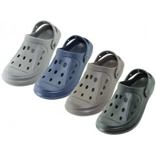 S8890M-A - Wholesale Men's EVA Soft Clog (Asst. Black, Navy, Gray & Brown) 