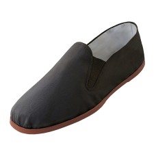 T2-111-M - Wholesale Men's slip on Twin Gore Cotton Upper with Rubber Out Sole Kung Fu/Tai Chi Shoe (*Black Color) *Available in Single Size