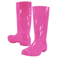 RB-010-F - Wholesale Women's "EasyUSA" 13½ Inches Water Proof Soft Rubber Rain Boots ( *Fuchsia Color )