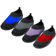 S1184L - Wholesale Women's "Wave" Nylon Upper Two-Tone Water Shoes (*Asst. Navy, Gray, Red & Violet) *Close Out $72.00Case / $2.00/Pr.