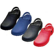 S2390L-D1 - Wholesale Women's " Sport " Close Toe Rubber Nursing Clogs (*Asst. Black. Navy Dark Gray & Red)