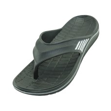 S2961L-BB Wholesale Women Light Weight Thong Sandals Black Colors.