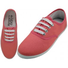 S324L-Persimmon - Wholesale Women's "EasyUSA" Comfortable Casual Canvas Lace Up Shoes ( *Persimmon Color )