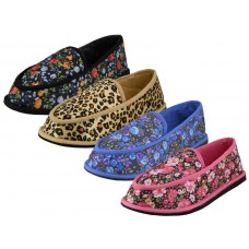 S439L-P - Wholesale Women's " Easy USA " Satin Floral Printed Close Back Bedroom Shoe (*Asst. Floral Print) *Available in Single Size