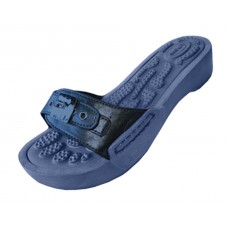S5900L-N - Wholesale Women's Slide Sandal With Buckle ( *Navy Color )