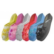 S706L-A - Wholesale Women's "EasyUSA" Mesh Upper With Sequin Mid-Platform Comfort Slippers ( *Asst. 6 Color )