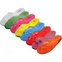 S788-SS - Wholesale Women's "Easy USA" Mesh with Sequin Floral Upper Comfort Slippers (*Asst. 8 Pastel Color)