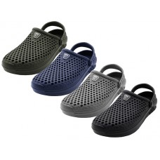 S8820L-D - Wholesale Women's "Wave" Soft Hollow Comfortable Sport Clogs (*Asst. Black, Navy, Gray & Olive)