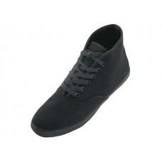 8863L-BB - Wholesale Women's " Easy USA " High Top Comfortable Casual Lace Up Shoes （*Black Color）