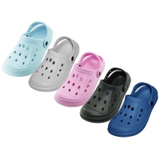 S8890L-A - Wholesale Women's Soft Clogs (*Asst. Lt. Blue, Pink, Navy, Black & White)