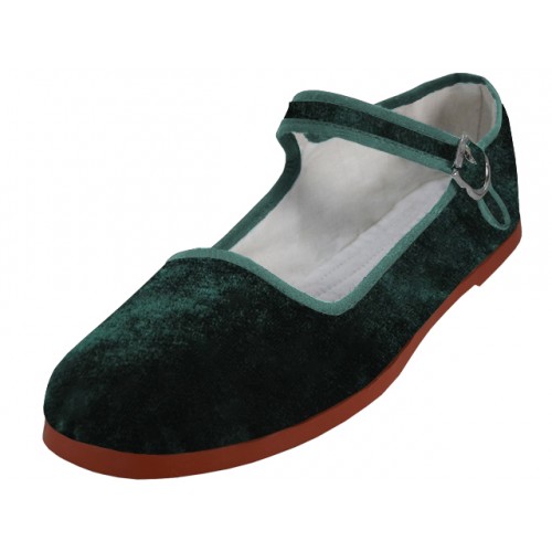 dark green mary jane shoes