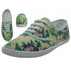 W3027 - Wholesale Women's "Easy USA" Casual Print Canvas Lace Up Shoes (*Daisy Floral Printed) 
