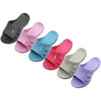 W7713L-A - Wholesale Women's "Wave" Super Soft Comfortable Slides Sandals (*Asst. Black, Pink, Blue, Lavender, Coral & Ivory)